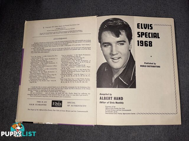Elvis Special 1968 Book