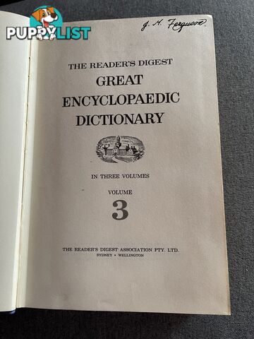 Readers Digest Great Encyclopaedia Dictionary