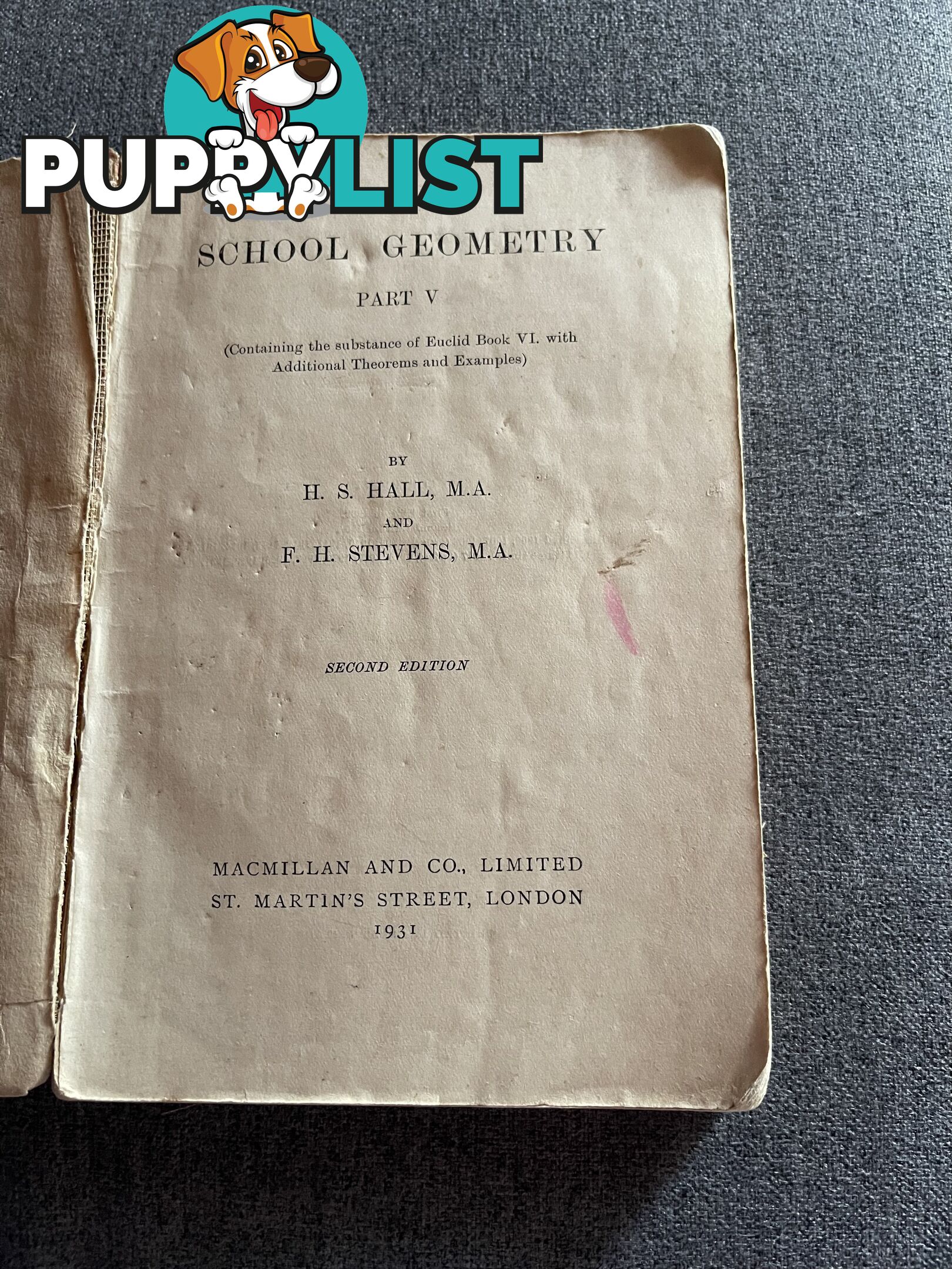 A School Geometry Part V 1931