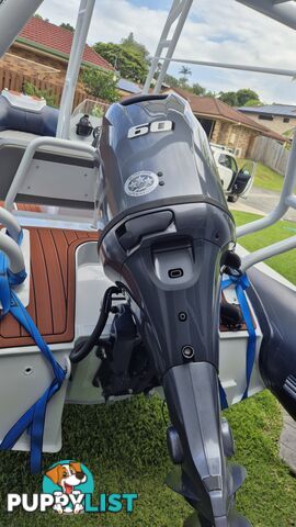 4.8m Inflatable rib with console and Yamaha 60hp motor