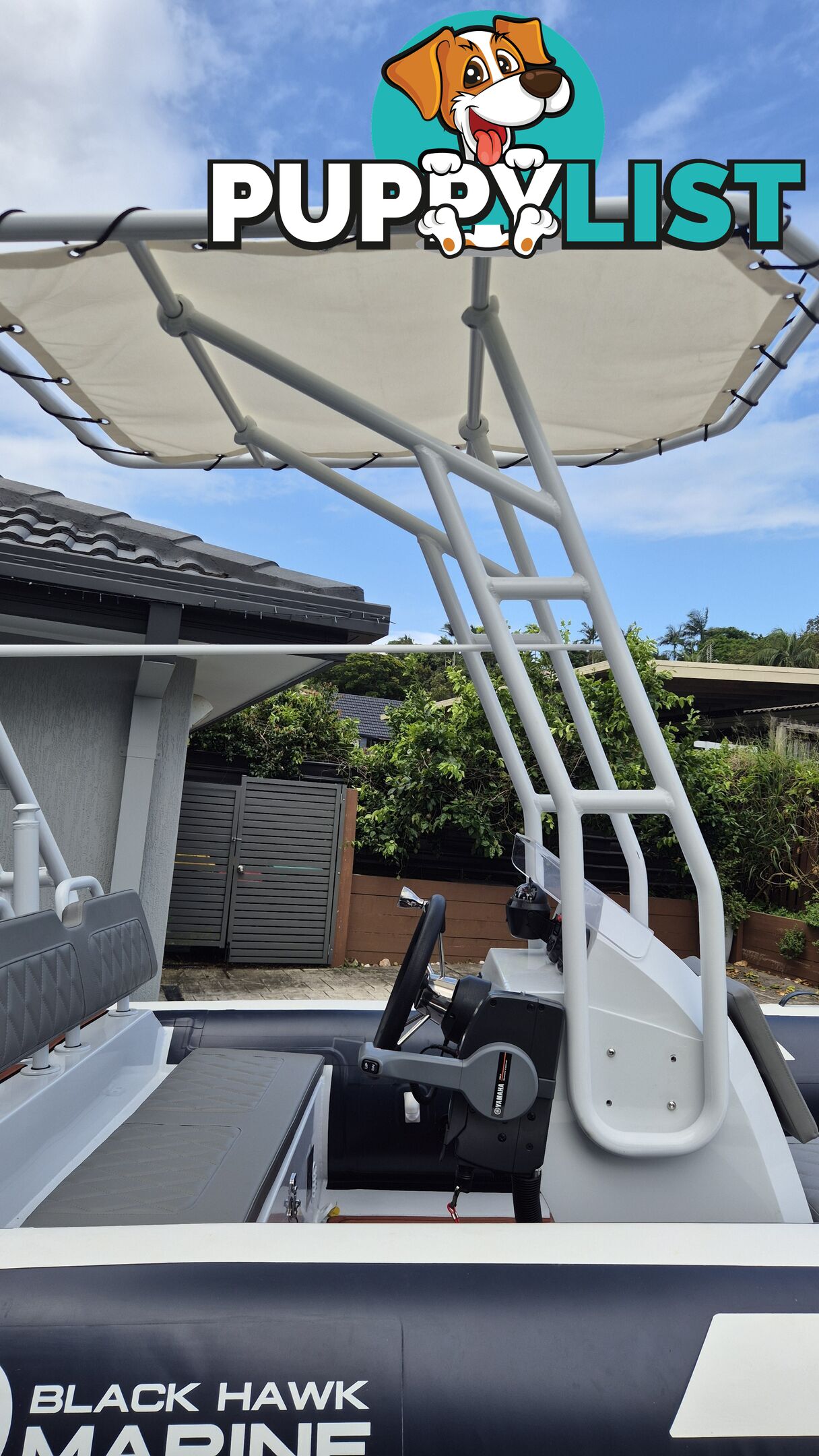 4.8m Inflatable rib with console and Yamaha 60hp motor