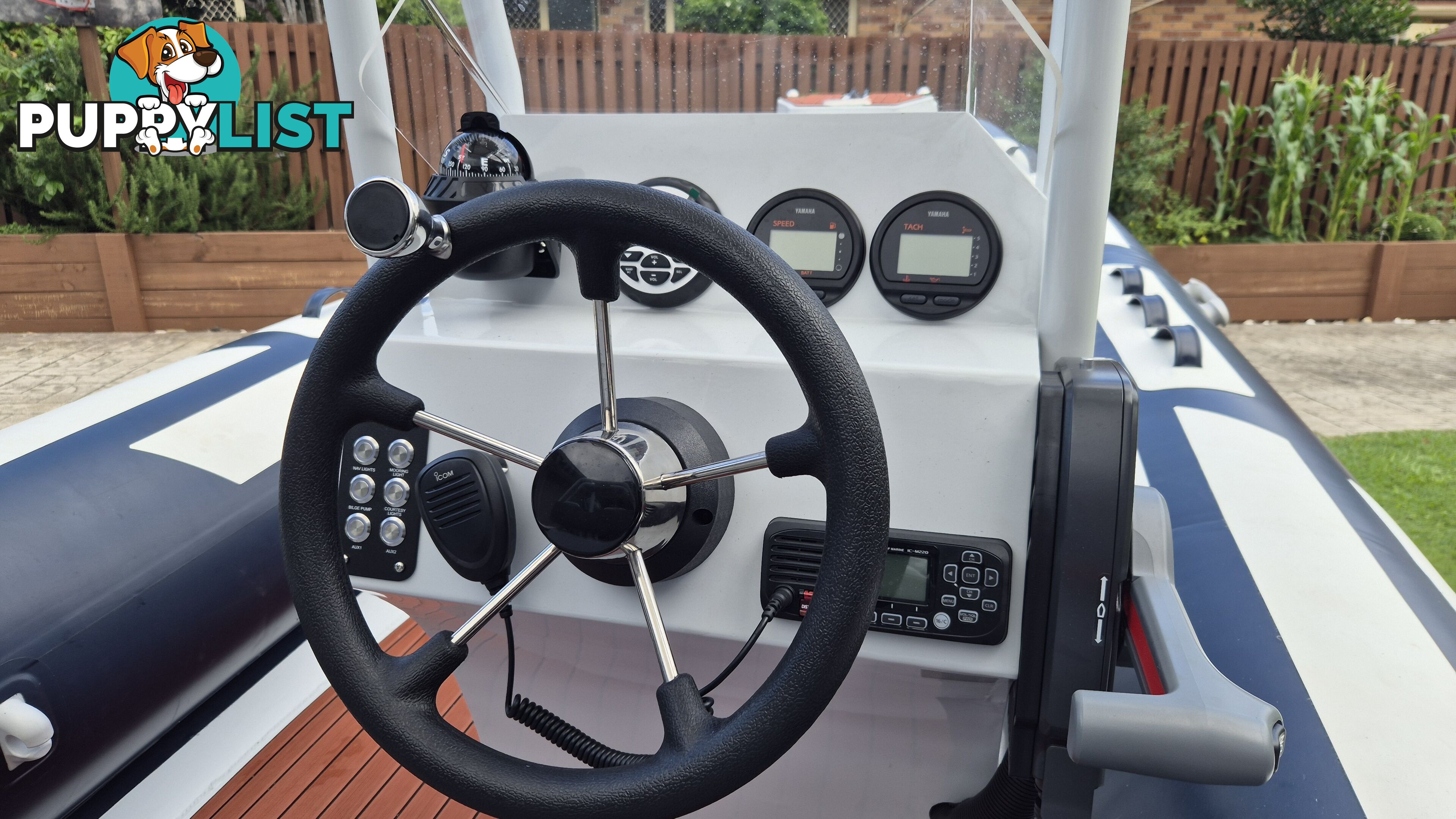 4.8m Inflatable rib with console and Yamaha 60hp motor