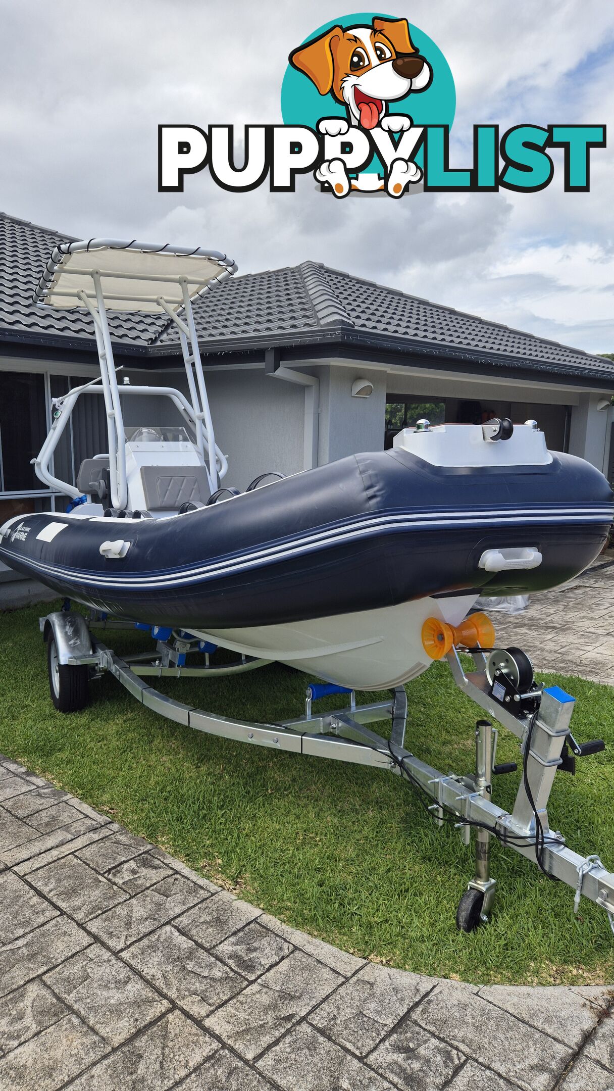 4.8m Inflatable rib with console and Yamaha 60hp motor