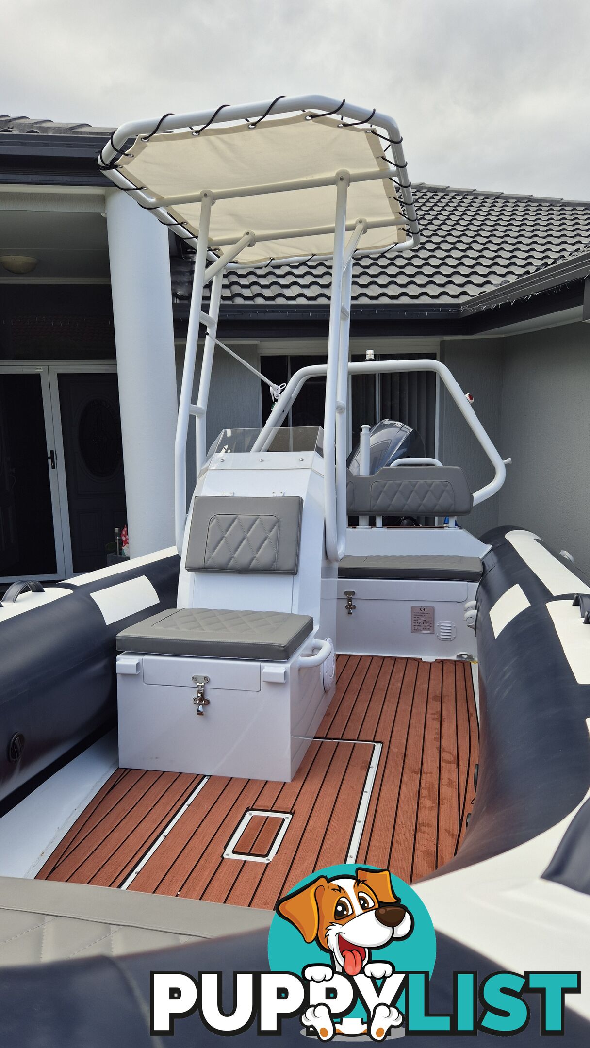 4.8m Inflatable rib with console and Yamaha 60hp motor