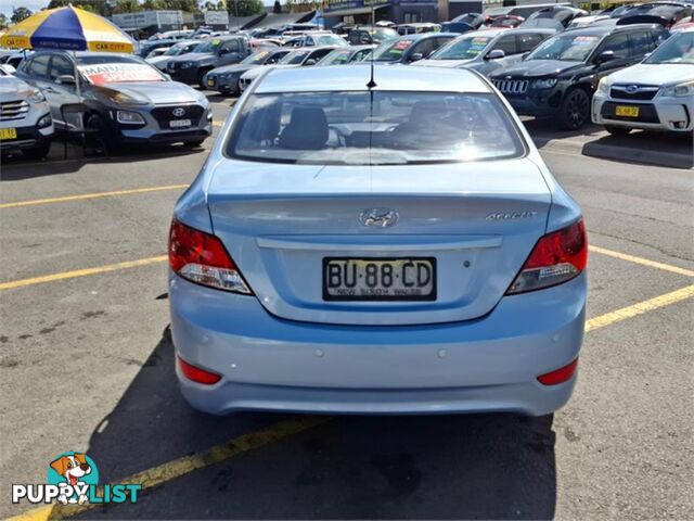 2012 HYUNDAI ACCENT ACTIVE RB 4D SEDAN