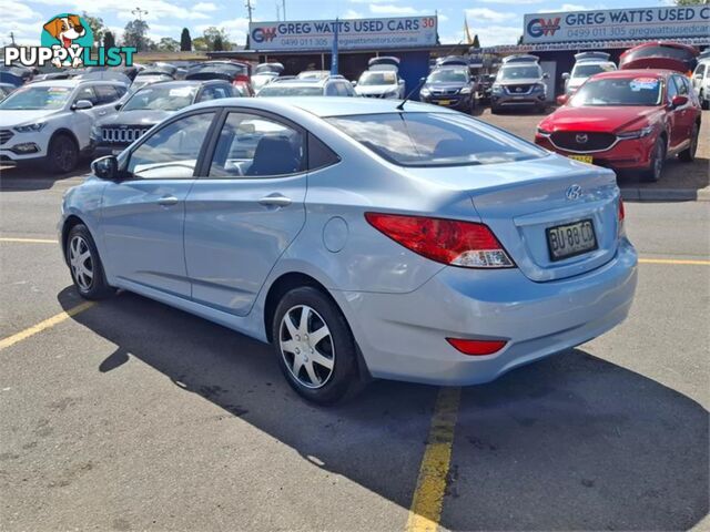 2012 HYUNDAI ACCENT ACTIVE RB 4D SEDAN