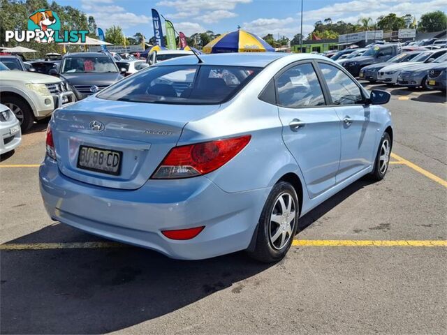 2012 HYUNDAI ACCENT ACTIVE RB 4D SEDAN