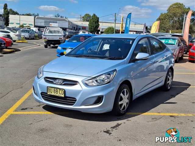 2012 HYUNDAI ACCENT ACTIVE RB 4D SEDAN