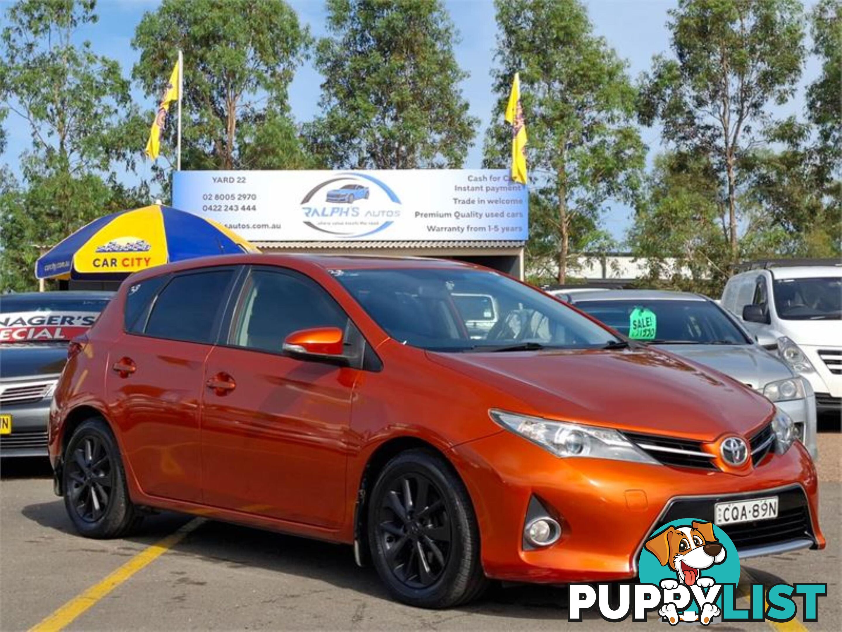 2013 TOYOTA COROLLA ASCENTSPORT ZRE182R 5D HATCHBACK