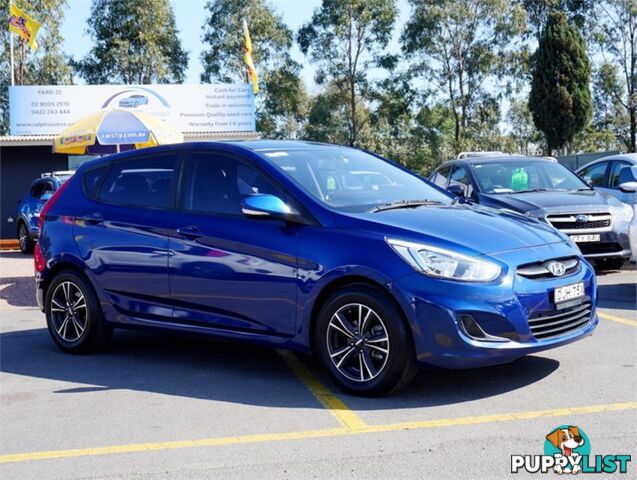 2016 HYUNDAI ACCENT ACTIVE RB4MY16 5D HATCHBACK