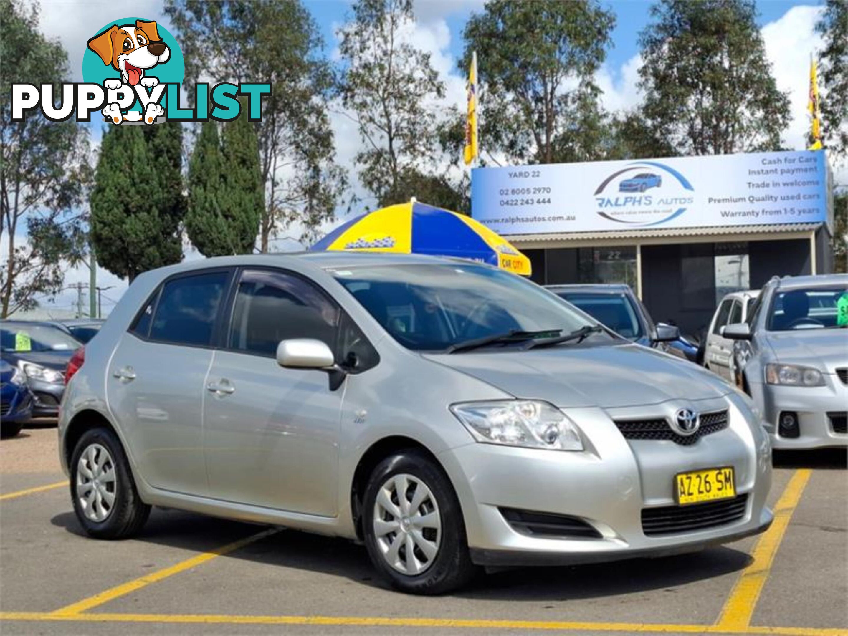 2008 TOYOTA COROLLA ASCENT ZRE152R 5D HATCHBACK