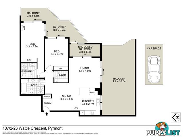 Unit 107/2-26 Wattle crescent PYRMONT NSW 2009