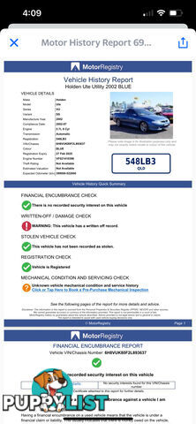 2001 Holden Commodore Ss Vu Ute Automatic