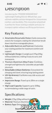 Electric wheelchair