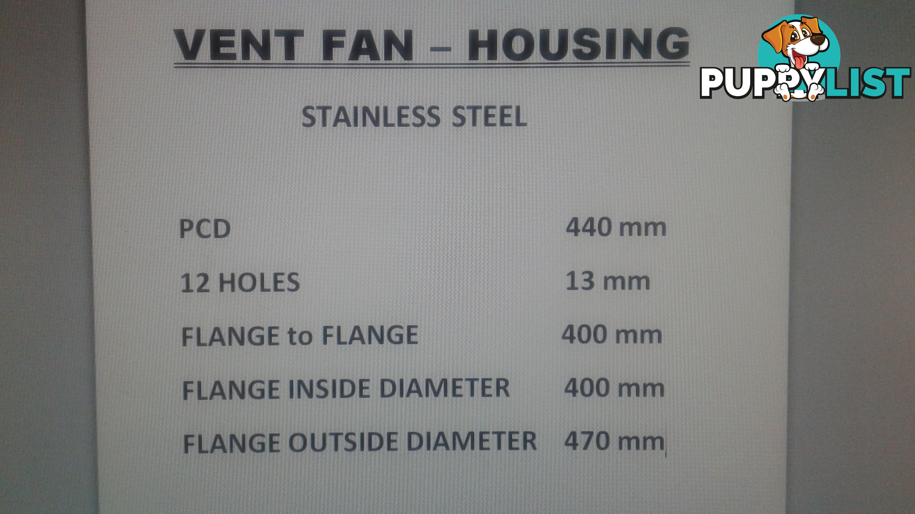 Stainless Steel Industrial  Fan Housing