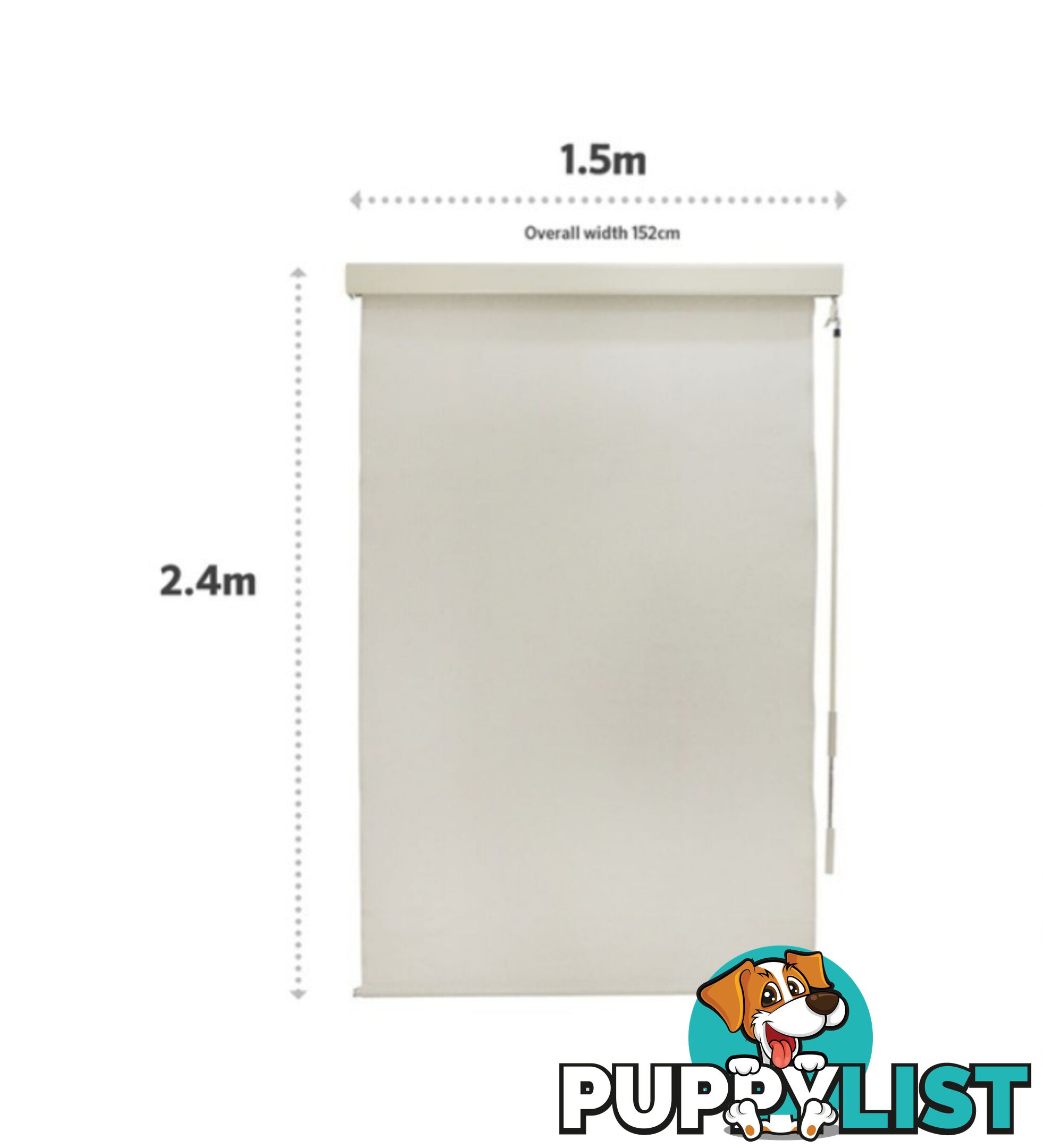 Coolaroo Exterior Blind - 150cm W x 240cm Drop