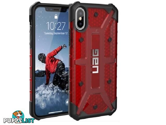 UAG iPhone Xs/X Plasma - Magma/Blk/Silver Logo