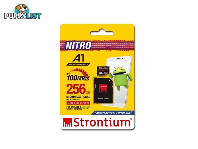 Strontium Nitro A1 256GB micro SD with Adapter  100MB/s U3