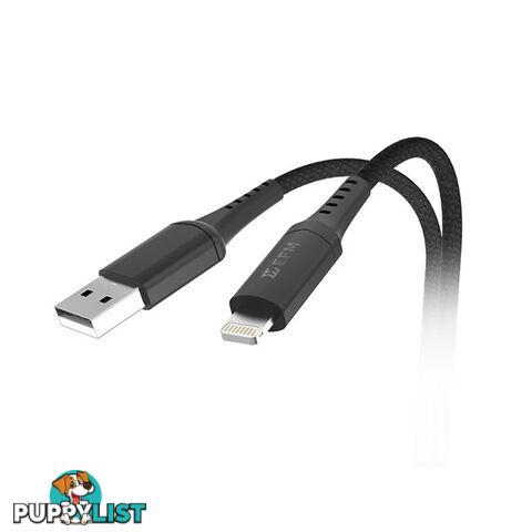 EFM MFi Approved 3M Super-Flex Tough Cable USB to Lightning - Black