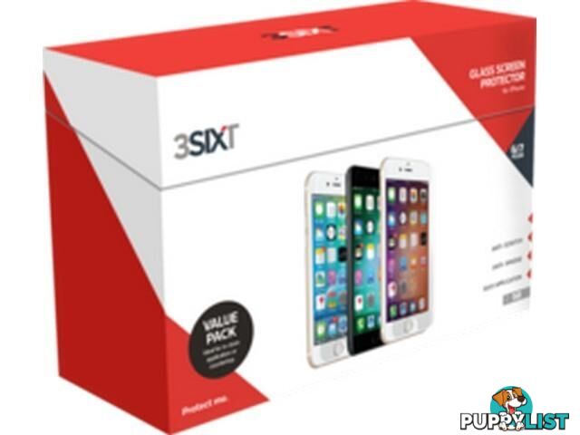 3SIXT Screen Protector iPhone 6S/6/7/8 Glass - Bulk 50 Pack