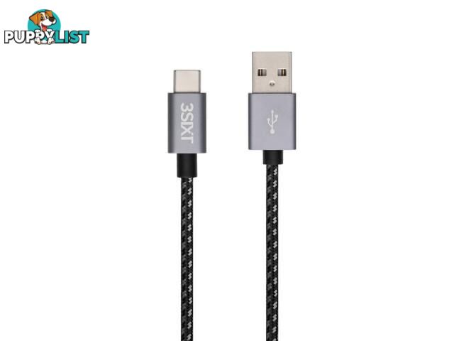 3SIXT BLACK Cable - USB-A to USB-C -Â  30cm