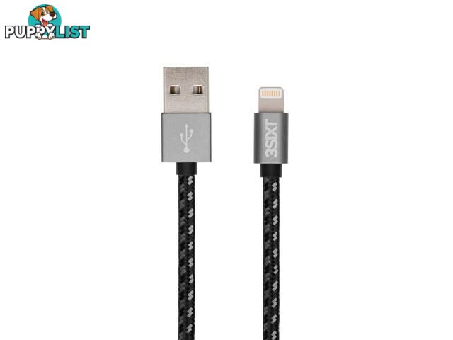 3SIXT BLACK Cable For USB-A to Lightning - 1m