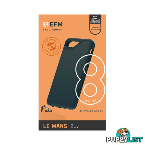 EFM LeMans Case Armour	For iPhone 8/7/6s/6 - Jet Black