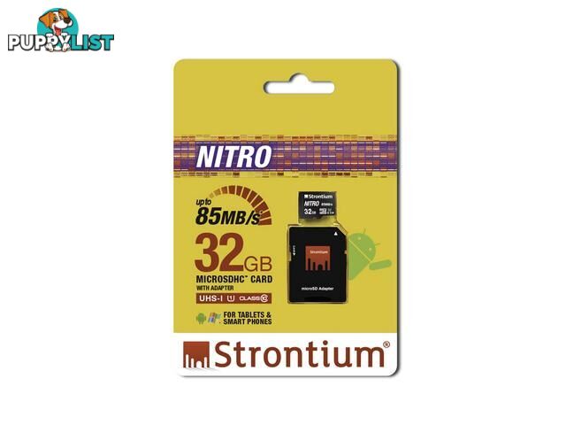 Strontium Nitro 32GB micro SD with Adapter  85MB/s U1 Class