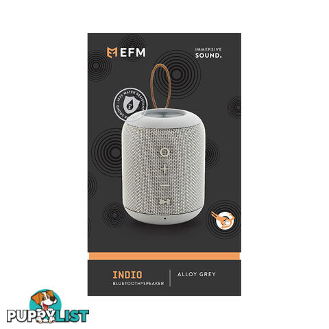 EFM Indio Wireless Bluetooth Speaker With Micro-USB Cable - Alloy Grey