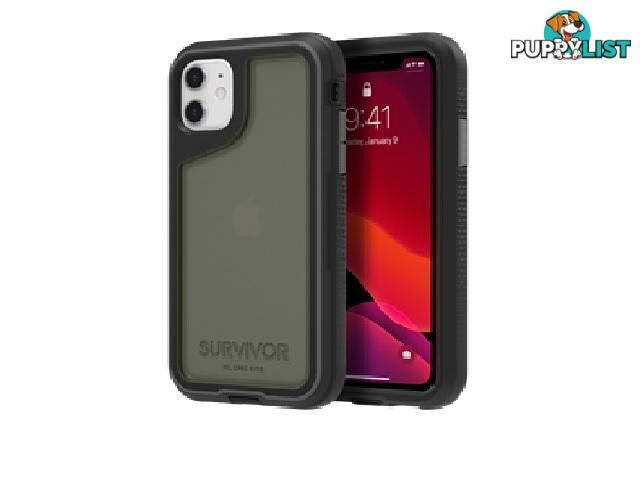 Griffin Survivor Extreme For iPhone 11 - Green/Black/Smoke