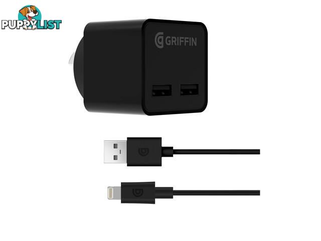 Griffin PowerBlock Dual Port with Lightning cable