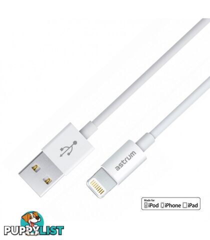 Astrum Apple 8 pin MFI cable 2M - White