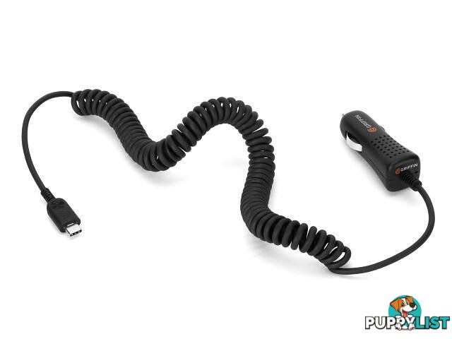 Griffin PowerJolt SE 3.0A Car Charger Coiled USB-C