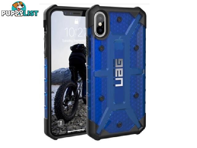 UAG iPhone Xs/X Plasma - Cobalt/Blk/Silver Logo