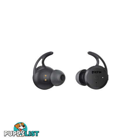 EFM Pelion TWS Sports Earbuds With Touch Control and IPX7 Rating - Black