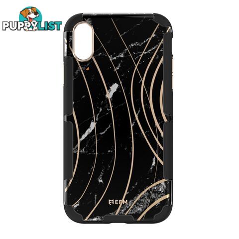 EFM Cayman InStyle D3O Case Armour For iPhone X/Xs (5.8") - Black Marble