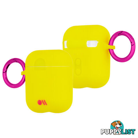 Case-Mate Neon Air Pods Hook Ups Case and Neck Strap - Yellow