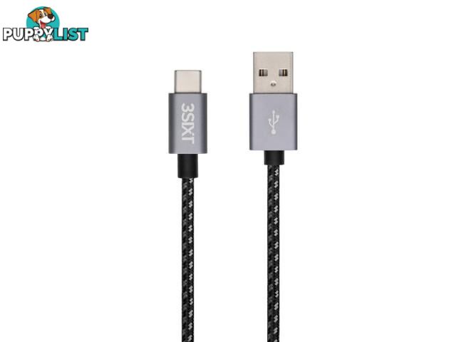 3SIXT BLACK Cable For USB-A to USB-C - 2m