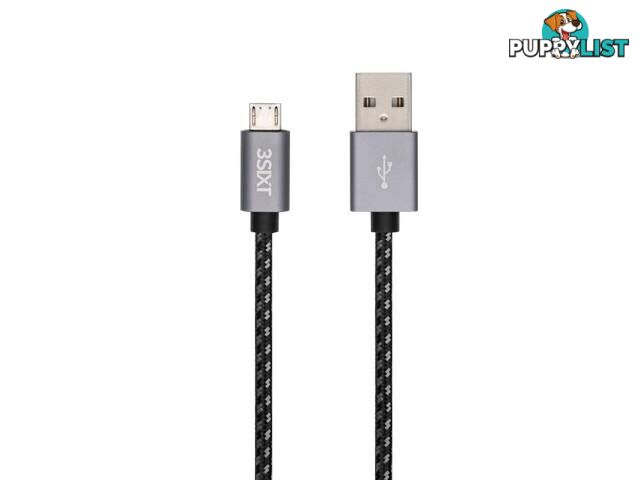 3SIXT  Cable - USB-A to Micro USB 30cm - BLACK