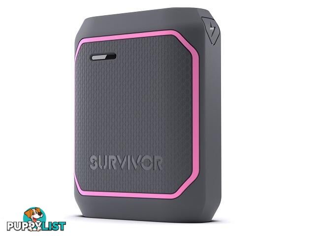 Griffin Survivor Rugged Power Bank 10050mAh - Grey/Pink