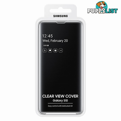 Samsung Clear View Cover For Samsung Galaxy S10 (6.1") - Black