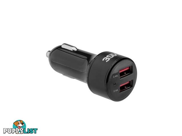 3SIXT Car Charger 4.8A - Black