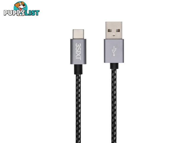 3SIXT BLACK Cable - USB-A to USB-C - 1m