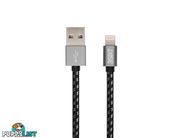 3SIXT BLACK Cable - USB-A to Lightning - 2m