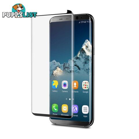 EFM Curved Glass Screen Armour For Galaxy S8 plus - Black / Clear