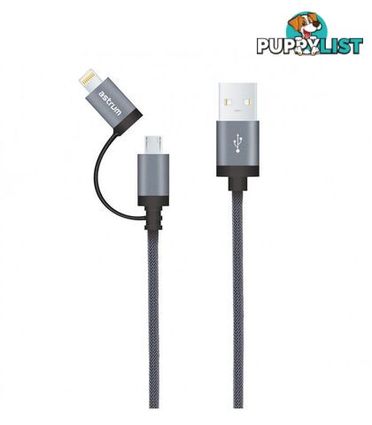 Astrum USB 2in1 8 pin and micro MFi - Grey