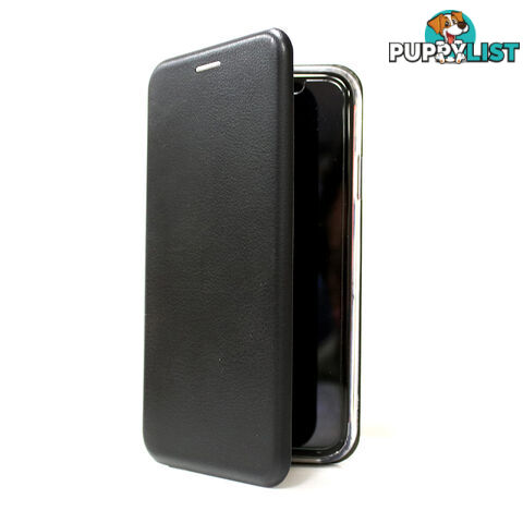 Cleanskin Mag Latch Flip Wallet with Single Card Slot For New iPhone 2020 4.7" - Black