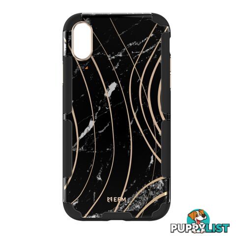 EFM Cayman InStyle D3O Case Armour For iPhone Xs Max (6.5") - Black Marble