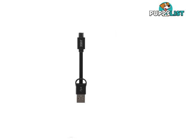 3SIXT Clip Sync and Charge Cable Micro USB - Black