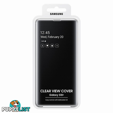 Samsung Clear View Cover For Samsung Galaxy S10 Plus (6.4") - Black